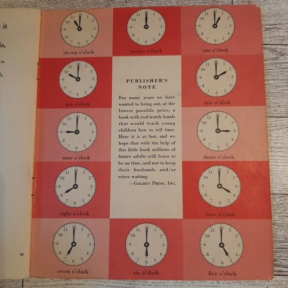 Vintage 1957 Little Golden Activity Book How To Tell Time - Picture 8 of 9